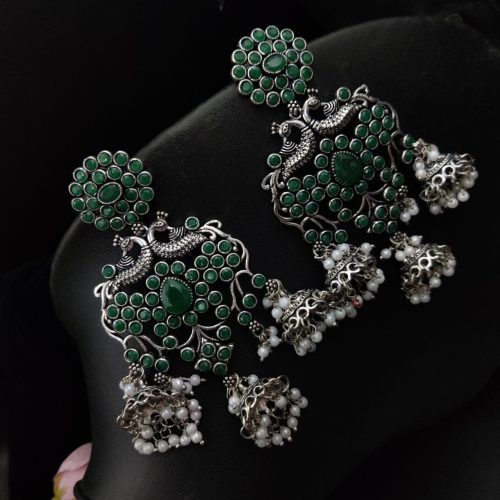 Premium Design Long Peacock Dangler Earrings For Girls