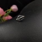Oxidised Trishul Design Simple Press Nosepin For Girls