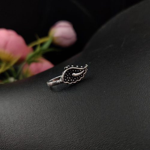 Oxidised Traditional Design Press Nosepin For Girls