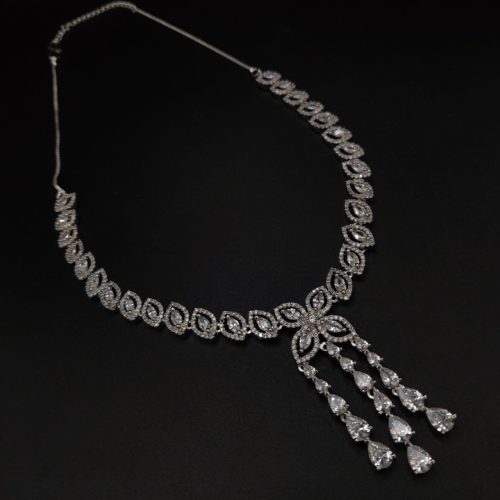 Affordable American Diamond Necklace Set for Special Occasions - Image 2