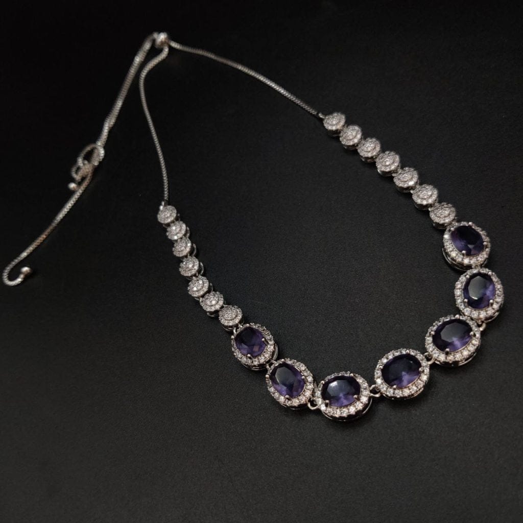 Classic design American diamond necklace set for special occasions