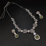 Wedding-Ready Kundan necklace set with American diamonds