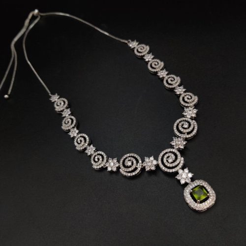 Wedding-Ready Kundan necklace set with American diamonds - Image 2