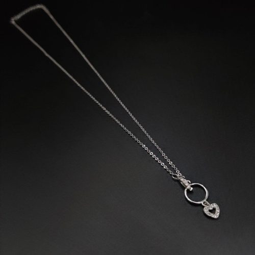 Stylish Silver Rodium plated AD Pendant Necklace with Adjustable Chain
