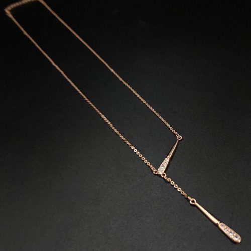 Affordable Rose Gold Plated CZ Stone Necklace for Fashion-Conscious individuals
