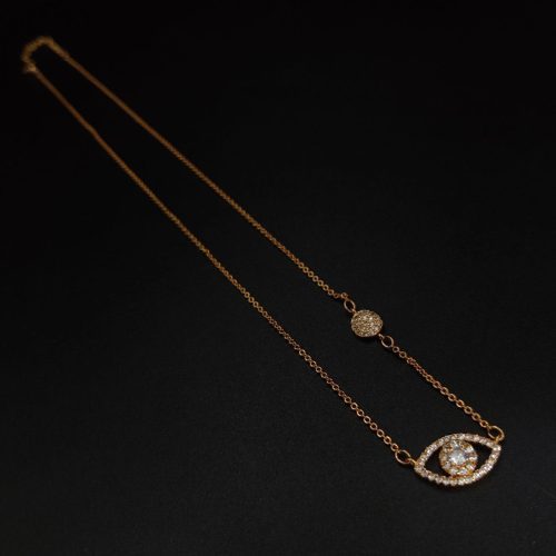Timeless Rose Gold Plated Cubic Zirconia Pendant Necklace with Vintage-inspired Design