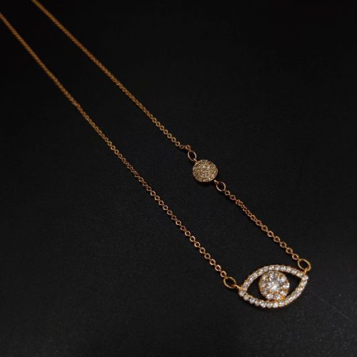 Timeless Rose Gold Plated Cubic Zirconia Pendant Necklace with Vintage-inspired Design - Image 2
