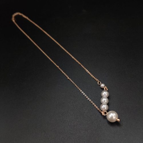 Eye-catching Rose Gold Plated AD Necklace Chain Pendant for Statement Style - Image 2