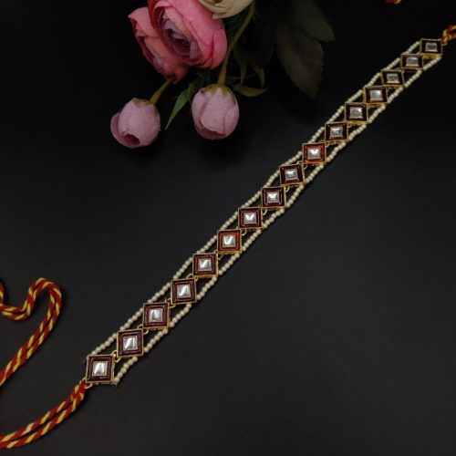 Elegant gold plated Shish Patti headpiece for traditional Indian weddings