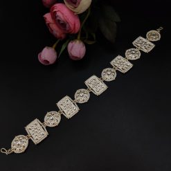 Captivating brilliance and timeless allure of gold plated Shish Patti headpiece