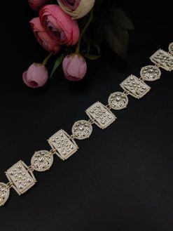 Captivating brilliance and timeless allure of gold plated Shish Patti headpiece