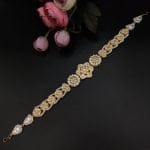 Gold Plated Shish Patti Headpiece for Traditional Indian Weddings