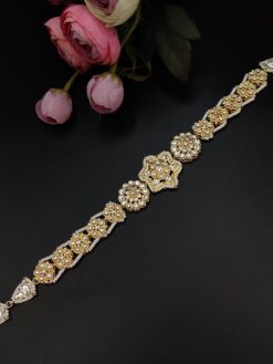 Gold Plated Shish Patti Headpiece for Traditional Indian Weddings