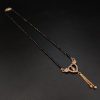 Glamorous Rose Gold-plated AD Mangalsutra necklace for bridal wear