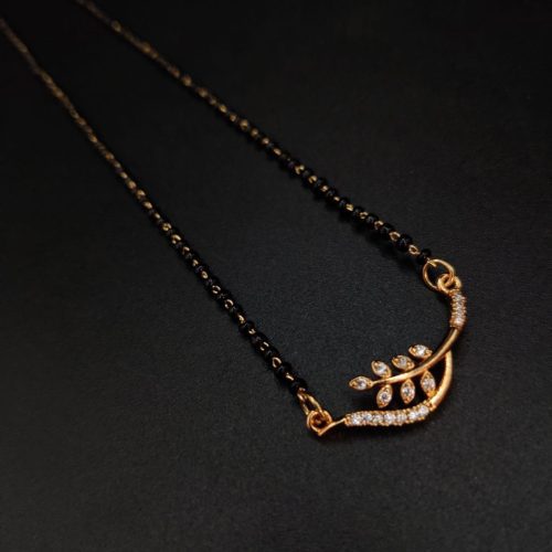 Eye-catching Rose Gold-Plated AD Mangalsutra Necklace for a Statement look - Image 2