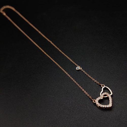 Delicate Rose Gold-plated CZ Stone Mangalsutra Necklace for a Subtle and Elegant Appeal