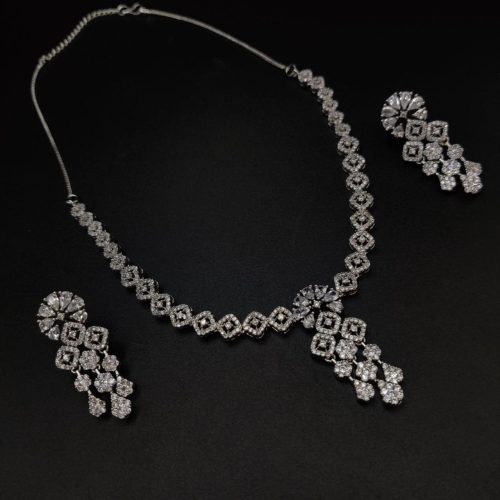 American Diamond Necklace set Perfect Wedding jewellery