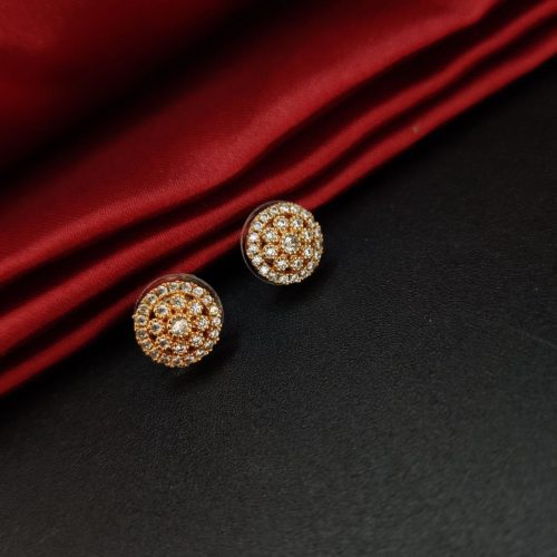 Sparkling Allure: AD Cubic Zirconia Stud Earrings