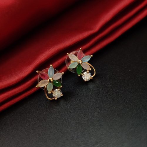 Fashionable AD stud earrings for everyday elegance