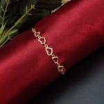 Fashionable rose gold cubic zirconia bracelet for a glamorous look
