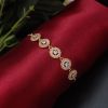 D9 Creation's premium rose gold plated bracelet with sparkling CZ stones