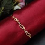 D9 Creation's rose gold plated bracelet featuring brilliant cubic zirconia stones
