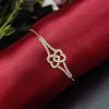 Elegant rose gold CZ bracelet with adjustable links for personalized comfort