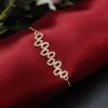 D9 Creation's exquisite rose gold plated bracelet with intricate CZ patterns