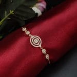 Affordable rose gold adjustable bracelet with exquisite CZ craftsmanship