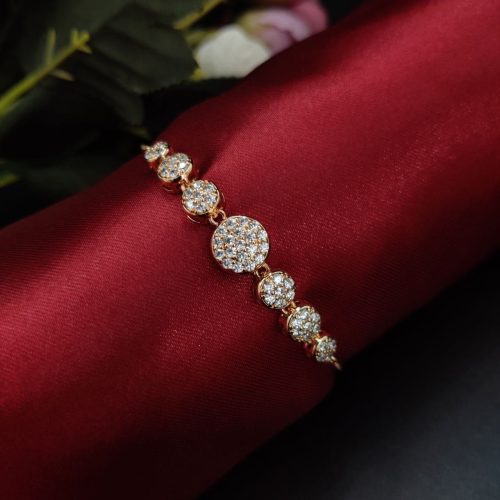 Gorgeous rose gold CZ bracelet with adjustable length for a perfect fit