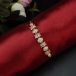 Exquisite rose gold CZ bracelet with adjustable clasp for easy wearing