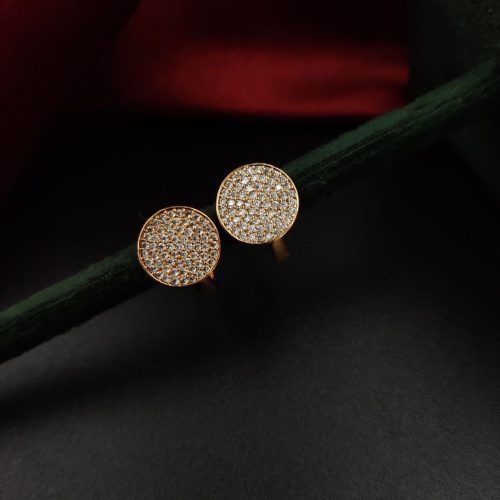 Chic AD earrings featuring dazzling cubic zirconia accents