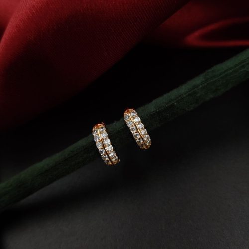 Elegant CZ earrings with screw-back closure for secure wear