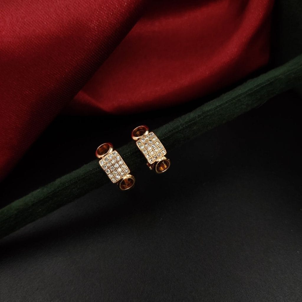 Stylish cubic zirconia earrings featuring brilliant CZ stones
