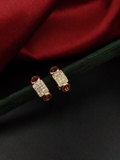 Stylish cubic zirconia earrings featuring brilliant CZ stones