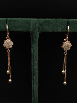 Affordable CZ earrings adorned with dazzling cubic zirconia gems