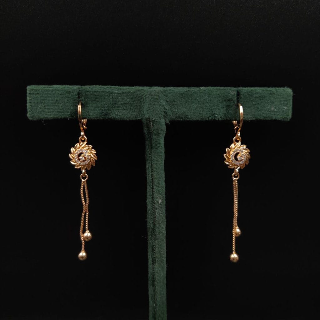 Exquisite AD earrings with intricate CZ patterns