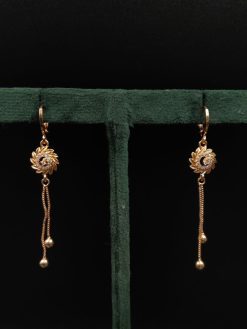 Exquisite AD earrings with intricate CZ patterns