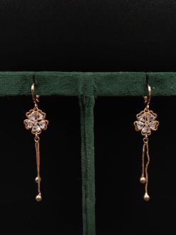 D9 Creation's premium cubic zirconia earrings with adjustable screw-back