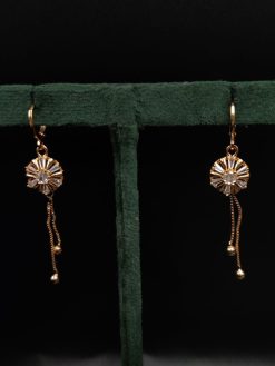 Affordable cubic zirconia stud earrings with intricate CZ accents