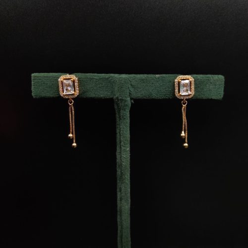 Glamorous AD earrings with exquisite CZ craftsmanship