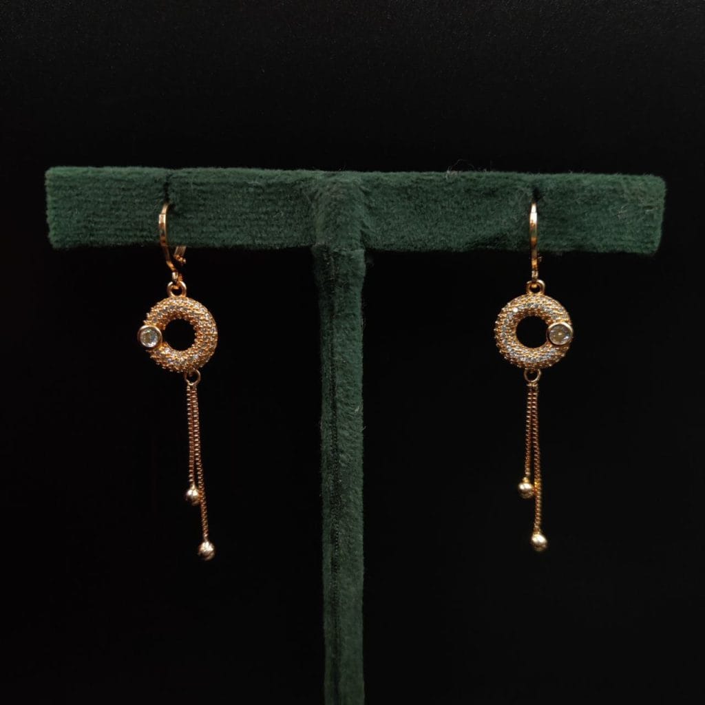 D9 Creation's exquisite AD earrings with shimmering CZ details