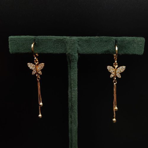 Elegant CZ stud earrings with secure screw-back design