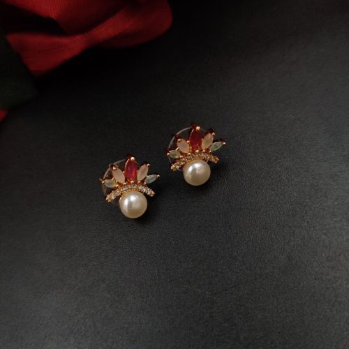 Dazzling Rose Gold Cubic Zirconia Studs
