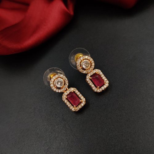 Gorgeous Rose Gold Plated CZ Studs