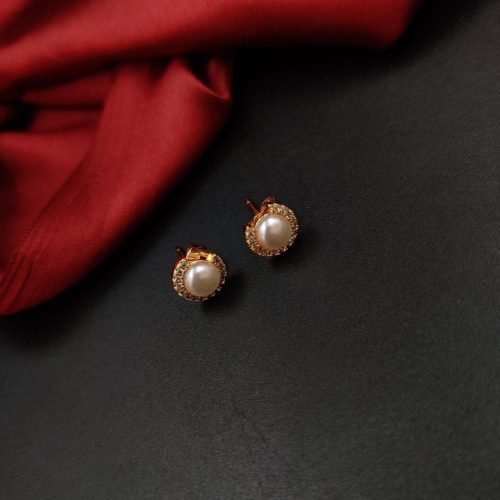 Statement Rose Gold CZ Stud Earrings
