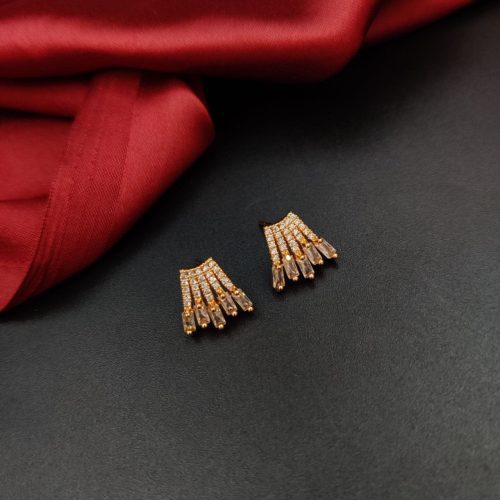 Romantic Rose Gold Cubic Zirconia Studs