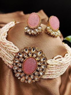 Handcrafted Gold Plated Choker Necklace Set | Premium Quality Jewelry For Wedding Season