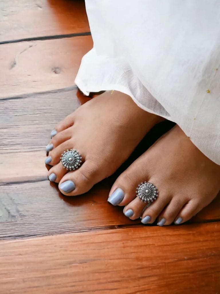 Silver Plated Toe Rings | Affordable Oxidised Bichiya for Girls