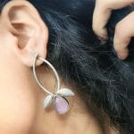 Affordable Silver Replica Handmade Design Monalisa Stone Earrings